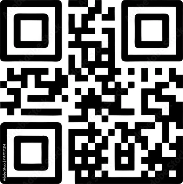 Fototapeta qr code icon on black background png