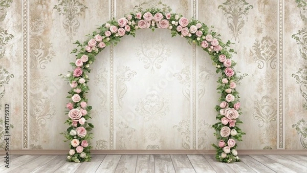 Fototapeta Maternity and Wedding Photography Backdrop with Soft Elegant Background Design