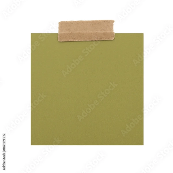 Fototapeta Olive Drab Sticky Note