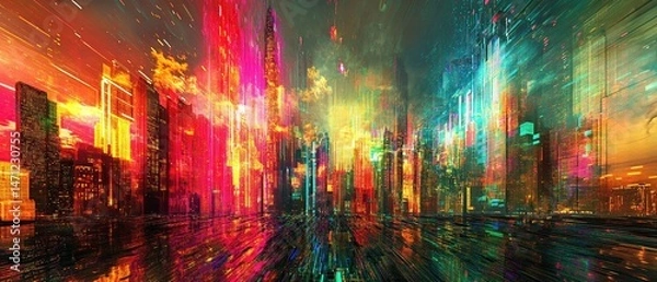 Fototapeta Neon Metropolis (1)