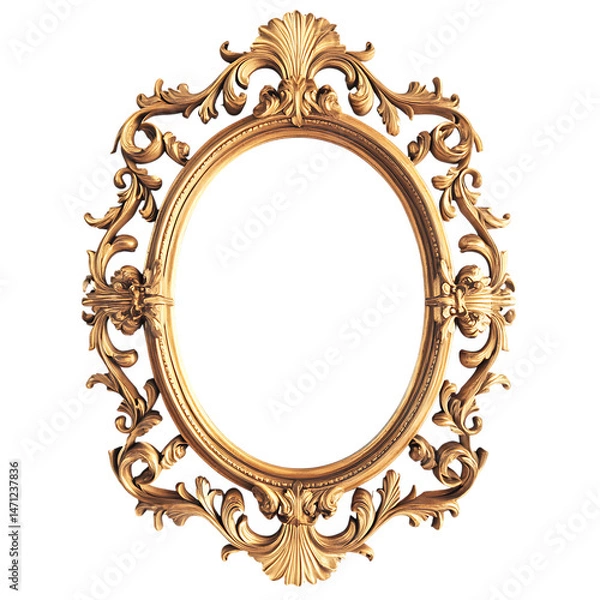 Obraz  Elegant carved mirror frame