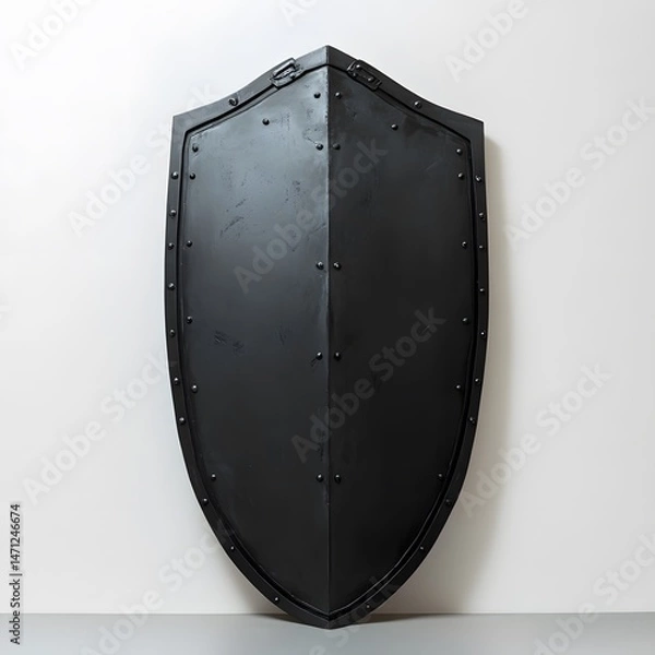 Obraz Black Medieval Shield with Studio Shot. (1)
