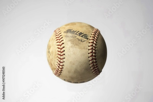 Obraz A photograph of a slightly scuffed baseball