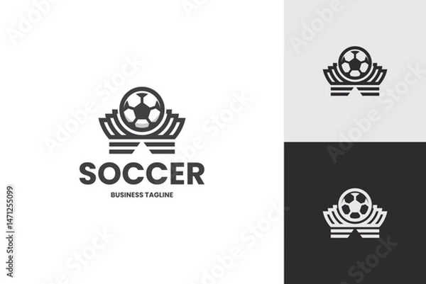 Obraz king soccer logo vector