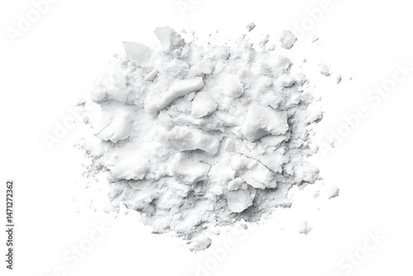 Obraz White Powder Pile on Transparent Background