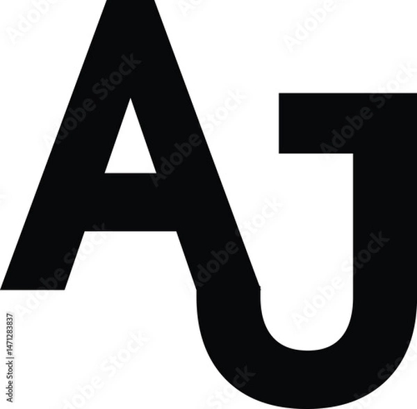 Obraz AJ Font Logo New design