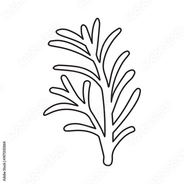 Fototapeta sprig line icon