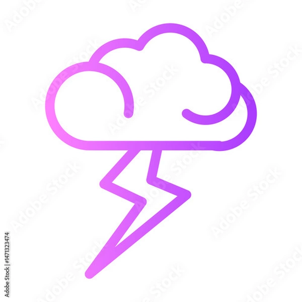 Fototapeta lightning gradient icon