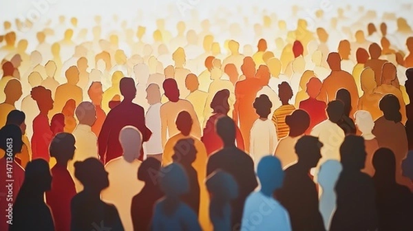 Fototapeta Diverse Crowd Unity Gathering People Together Community Social Event