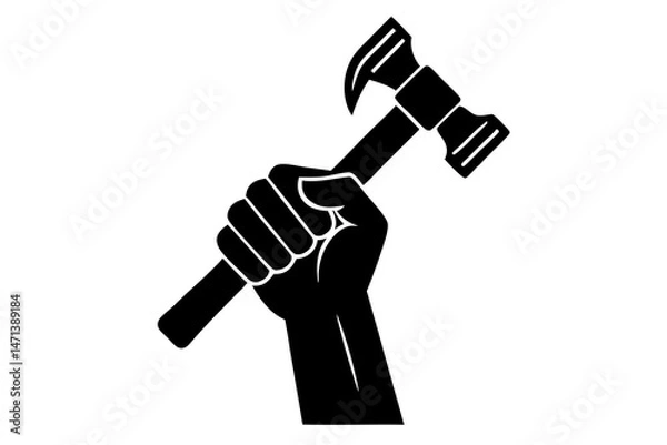 Obraz hand holding hammer