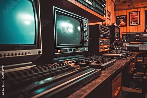 Fototapeta Vintage Computing Collection