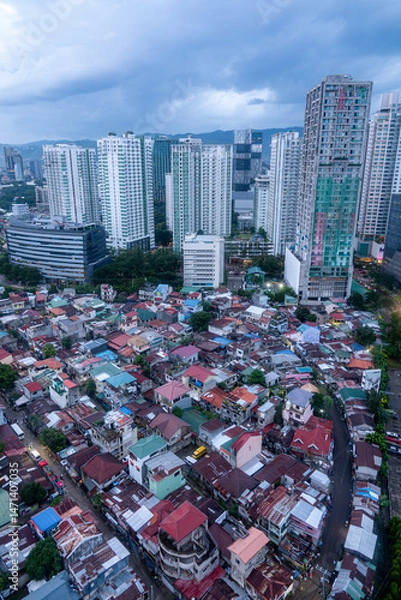 Obraz Taller buildings and part of Hipodromo district of Cebu city