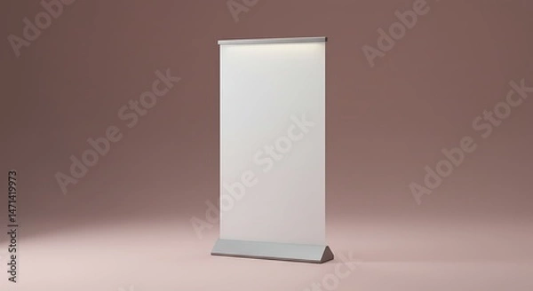 Fototapeta Modern Blank Roll Up Banner Stand Mockup for Presentations and Events