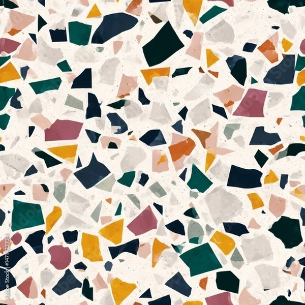 Fototapeta terrazzo floor old texture or polished stone for background