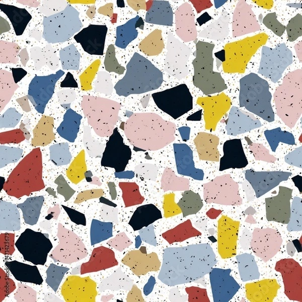 Fototapeta terrazzo floor old texture or polished stone for background