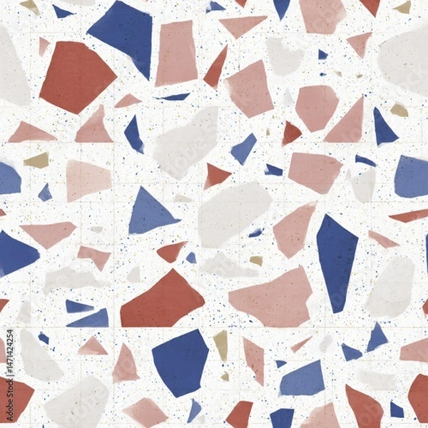 Fototapeta terrazzo floor old texture or polished stone for background