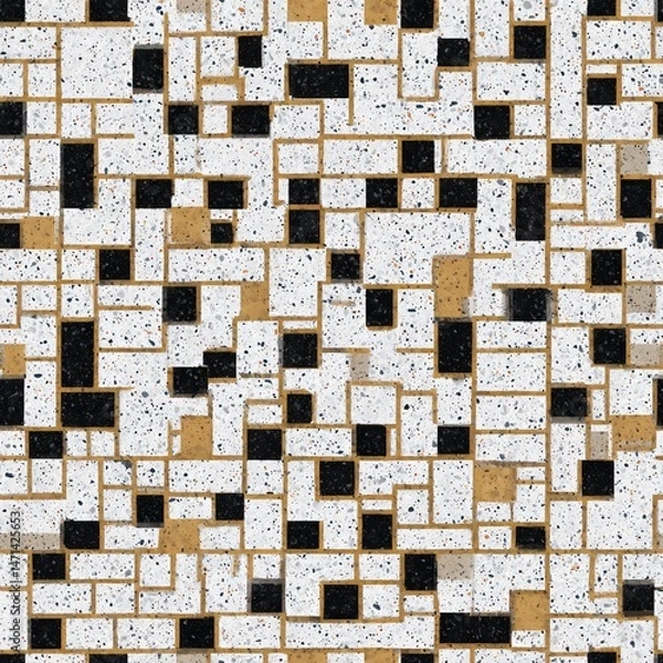 Fototapeta terrazzo floor old texture or polished stone for background
