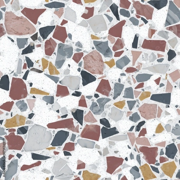 Fototapeta terrazzo floor old texture or polished stone for background