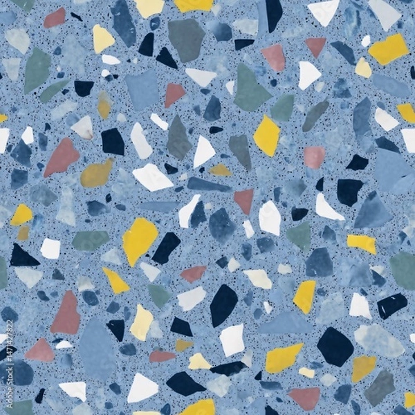 Fototapeta terrazzo floor old texture or polished stone for background