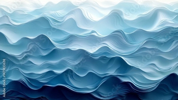 Fototapeta Abstract Blue Wave Pattern