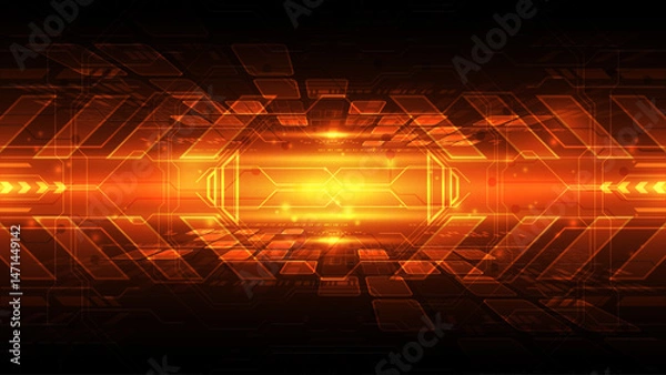 Fototapeta Abstract technology concept background, vector illustration eps10. Futuristic user interface.