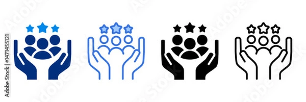 Obraz Customer Loyalty Icon Set Multiple Style Vector Illustration 