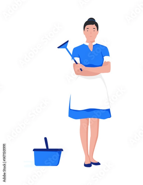 Obraz flat illustration of cleaning service