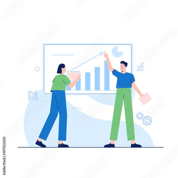 Obraz business team with graph