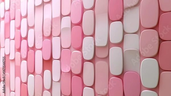 Obraz Pink Abstract 3D Background.