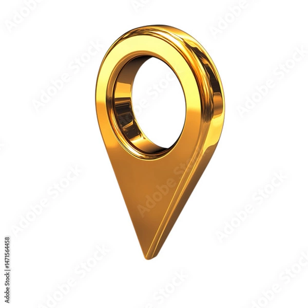 Fototapeta 3d golden symbol isolated on transparent background png
