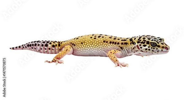 Fototapeta Leopard Gecko on Desert Rock