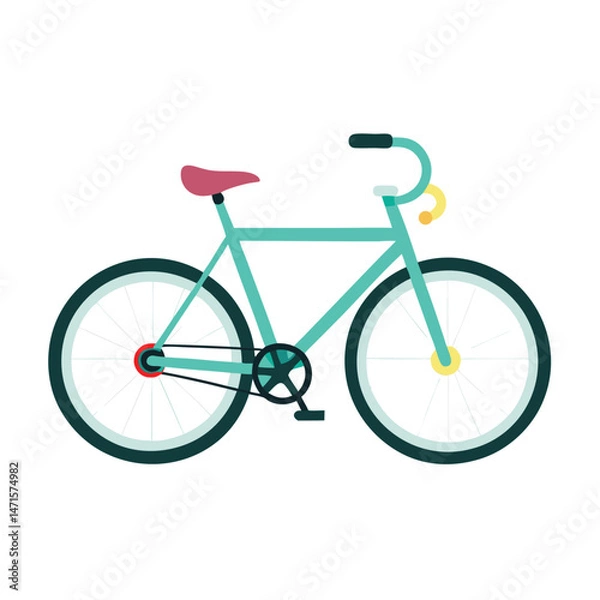 Obraz Bicycle vector image on white background