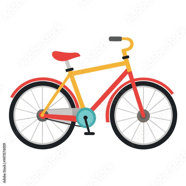 Obraz Bicycle vector image on white background
