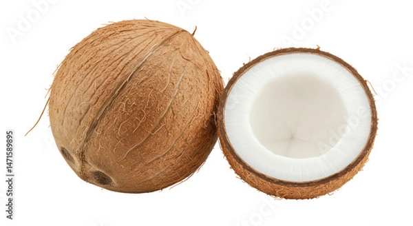 Fototapeta Isolated Open Coconut