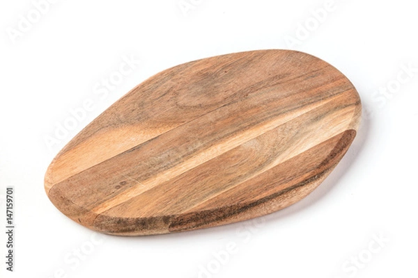 Obraz Solid wood Cutting board on a white background