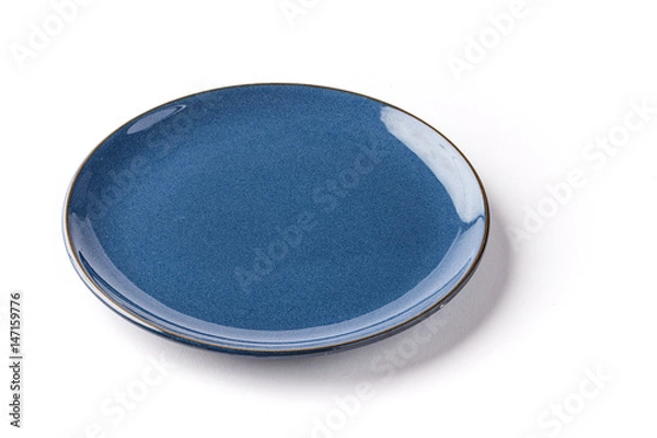 Obraz Round navy blue on a white background