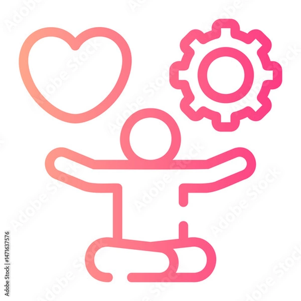 Fototapeta stress management gradient icon