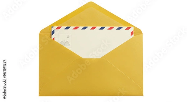 Fototapeta Isolated open envelope