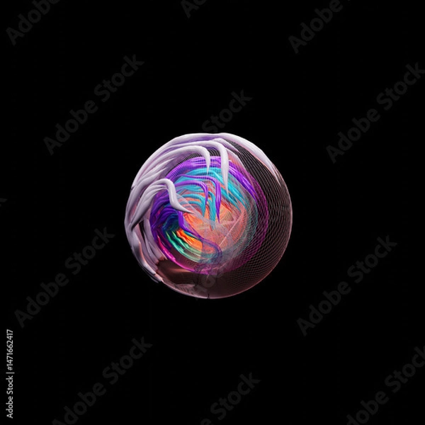 Fototapeta Abstrakte Formen in 3D.