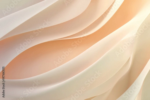 Fototapeta Soft Beige Abstract Background with Gradients and Copy Space for Design Use