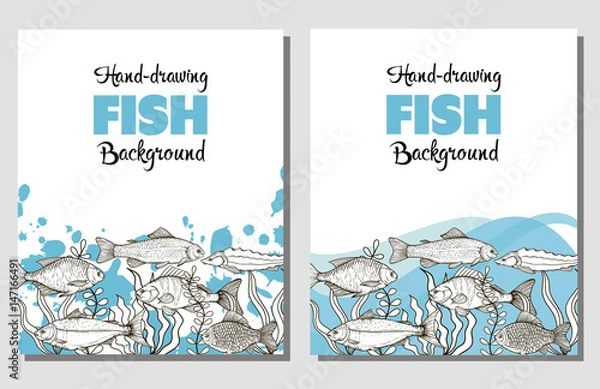 Obraz Vector background with sketches