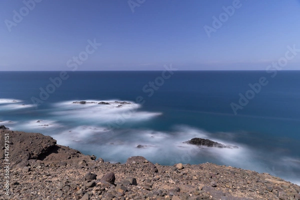 Fototapeta view of the sea from the sea