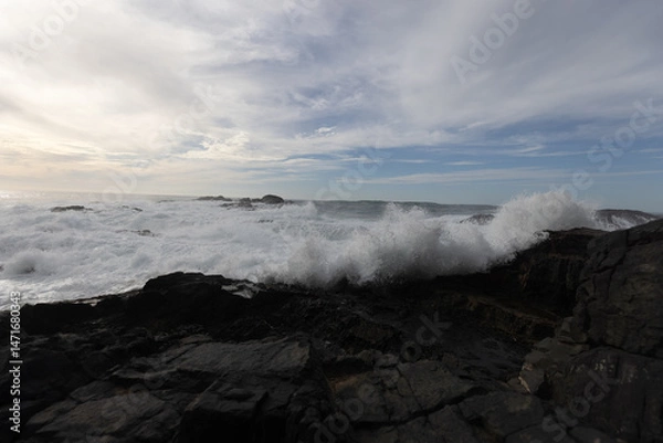 Fototapeta stormy clouds over the sea