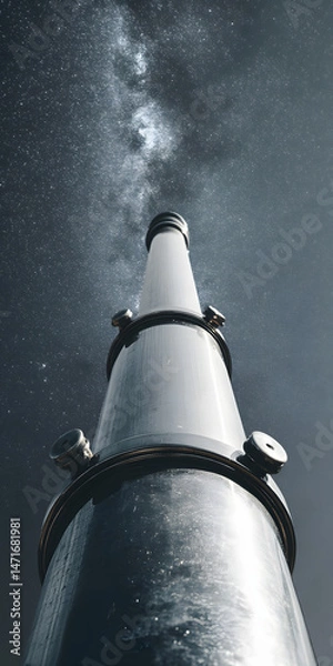 Fototapeta Celestial Exploration with a Telescope