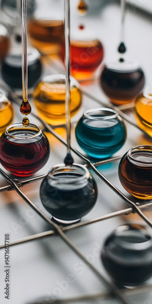 Fototapeta Scientist Testing pH with Litmus Paper in a Meticulous Laboratory Setting