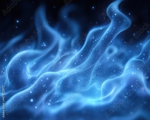 Obraz Abstract blue ethereal flames
