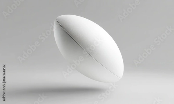 Obraz Blank Rugby Ball on Light Gray Background