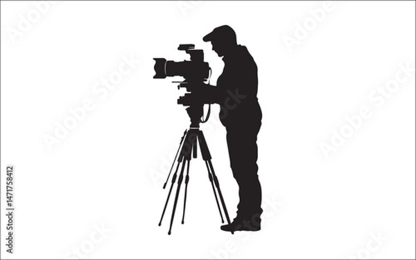 Fototapeta silhouette of a photographer