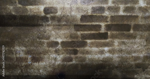 Obraz Dark grunge brick wall background.