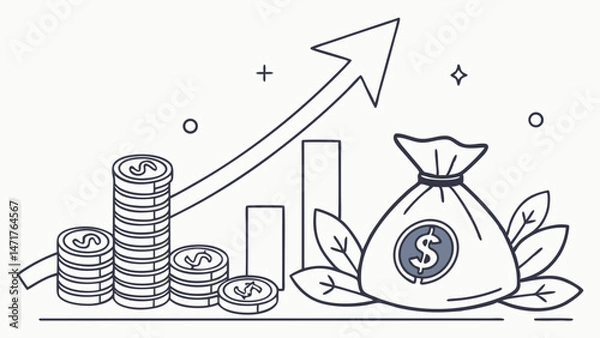 Obraz "Team Celebrating Financial Success with Graph"
